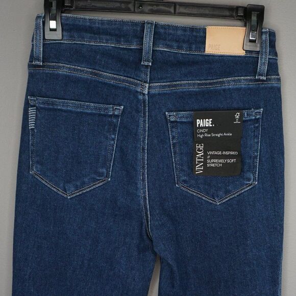 New Paige Cindy Vintage High Rise Straight Leg Ankle Jeans in California size 25 - Picture 11 of 15